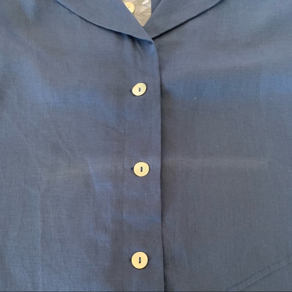 Ulla Popken Dusty Blue Linen Relaxed Fit Shirt 20/22 - Picture 12 of 16